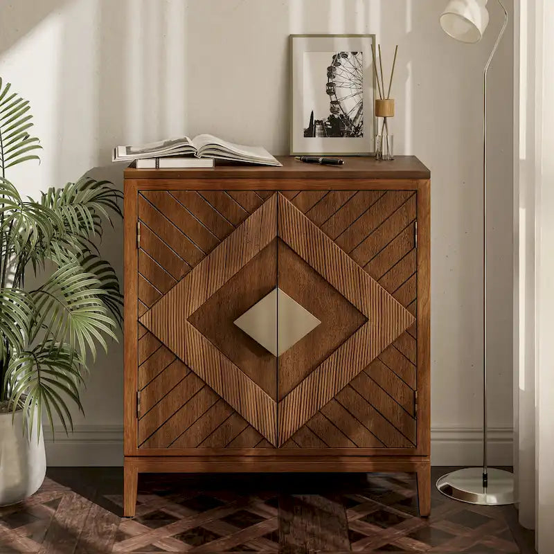 Buffet de rangement de style ferme, en bois avec 2 portes pour le salon, le couloir, la chambre à coucher et la salle à manger