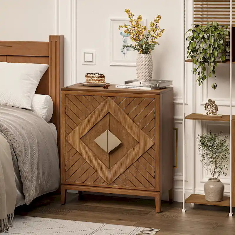 Buffet de rangement de style ferme, en bois avec 2 portes pour le salon, le couloir, la chambre à coucher et la salle à manger