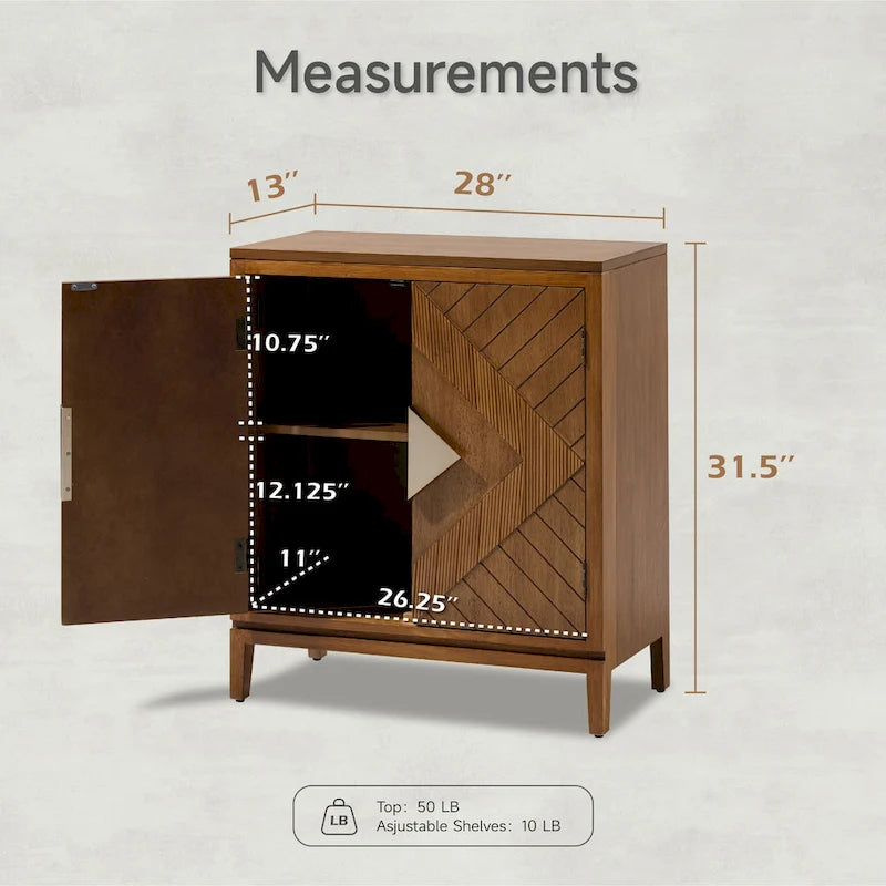 Buffet de rangement de style ferme, en bois avec 2 portes pour le salon, le couloir, la chambre à coucher et la salle à manger