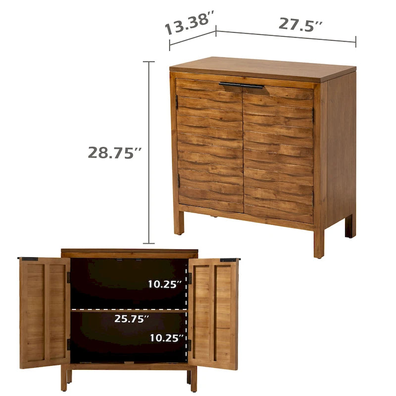 Buffet de rangement de style ferme, en bois avec 2 portes pour le salon, le couloir, la chambre à coucher et la salle à manger