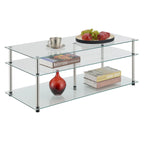 Table basse à 3 niveaux en verre Classic Designs2Go de Convenience Concepts