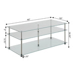 Table basse à 3 niveaux en verre Classic Designs2Go de Convenience Concepts