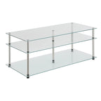 Table basse à 3 niveaux en verre Classic Designs2Go de Convenience Concepts