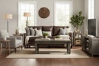 Bridgevine Home Joshua Creek 48 inch Coffee Table, No Assembly Required, Barnwood Finish