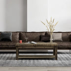 Table basse Joshua Creek 48 po, Aucun assemblage requis, Fini bois de grange