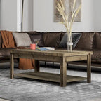 Table basse Joshua Creek 48 po, Aucun assemblage requis, Fini bois de grange