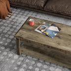 Table basse Joshua Creek 48 po, Aucun assemblage requis, Fini bois de grange