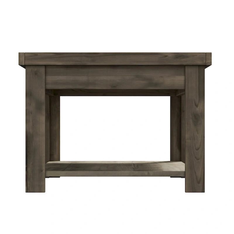 Table basse Joshua Creek 48 po, Aucun assemblage requis, Fini bois de grange