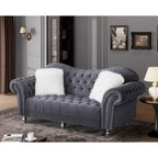 Canapé chesterfield de luxe classique américain à dossier capitonné