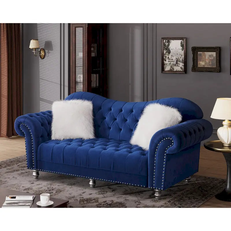 Canapé chesterfield de luxe classique américain à dossier capitonné