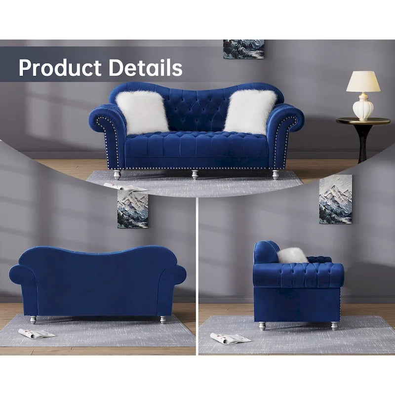 Canapé chesterfield de luxe classique américain à dossier capitonné
