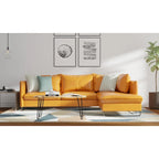 Carolina Living Seti Table Basse/Banc à Rebord Brut – Plateau en Orme – Piétement Doré