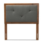 Tête de lit en tissu et bois moderne et contemporaine Abner Gris foncé