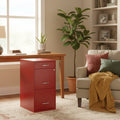 Space Solutions 18 Deep 3 Drawer Metal File Cabinet, Lava Red