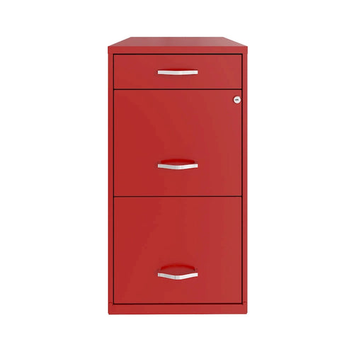 Classeur métallique 3 tiroirs profonds 18", Rouge Lave