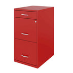 Classeur métallique 3 tiroirs profonds 18", Rouge Lave