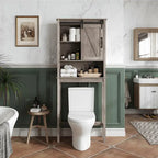 Pellebant Meuble de rangement WC gain de place pour salle de bain - 66,54 H x 27,17 L x 9,06 P