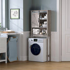 Pellebant Meuble de rangement WC gain de place pour salle de bain - 66,54 H x 27,17 L x 9,06 P