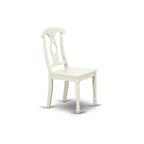 Table à manger ovale et chaises de cuisine, blanc lin