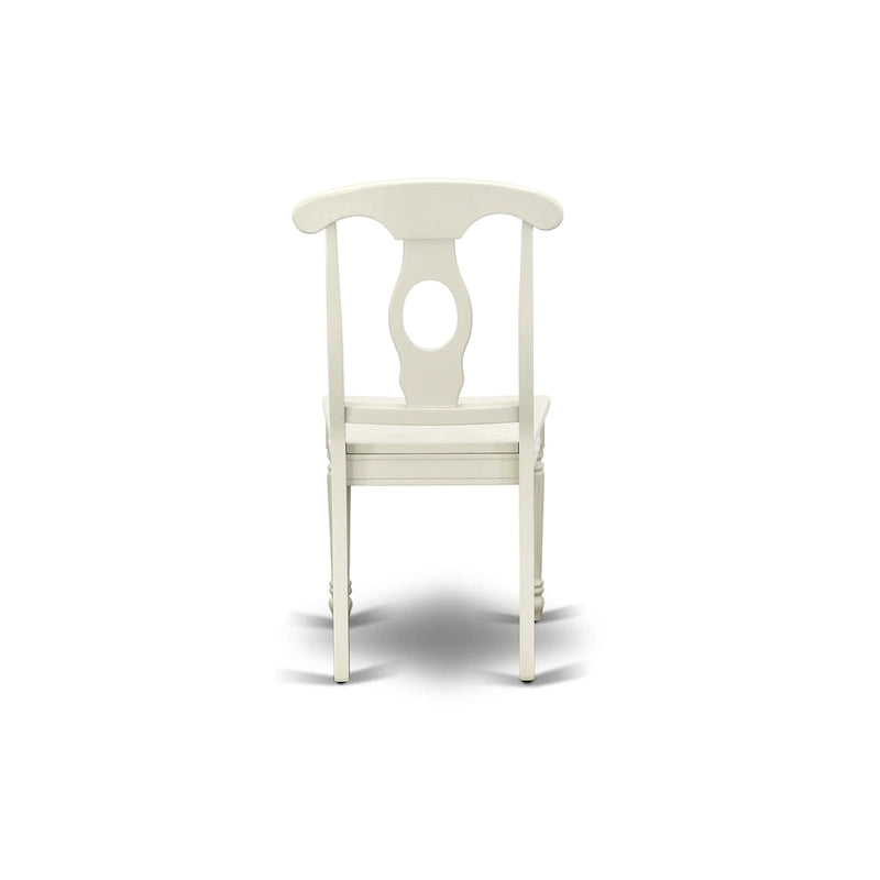 Table à manger ovale et chaises de cuisine, blanc lin