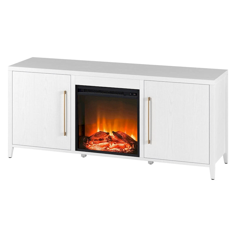 Meuble TV rectangulaire Jasper avec cheminée électrique pour téléviseurs jusqu'à 65 po