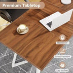 Table à manger moderne, petite table de cuisine en similicuir marbre blanc pour la famille