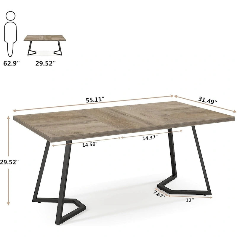 Table à manger moderne, petite table de cuisine en similicuir marbre blanc pour la famille