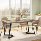 Table à manger moderne, petite table de cuisine en similicuir marbre blanc pour la famille