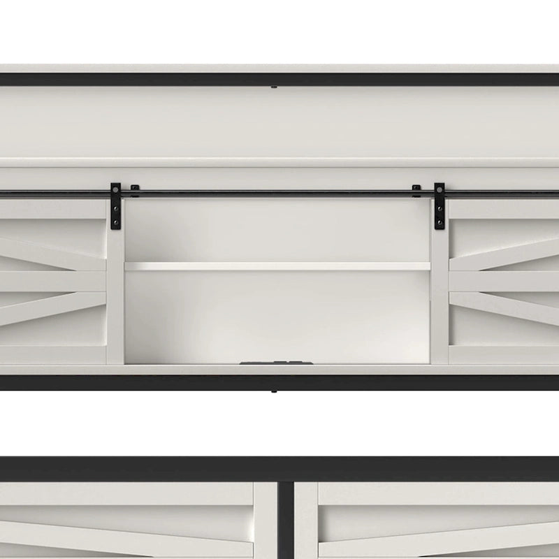 Cadre de lit King LED avec station de recharge, rangement de tête de lit en métal et ports USB, lumières de ferme
