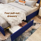 Cadre de lit Queen Size et tête de lit 59,06 avec garniture plaquée or
