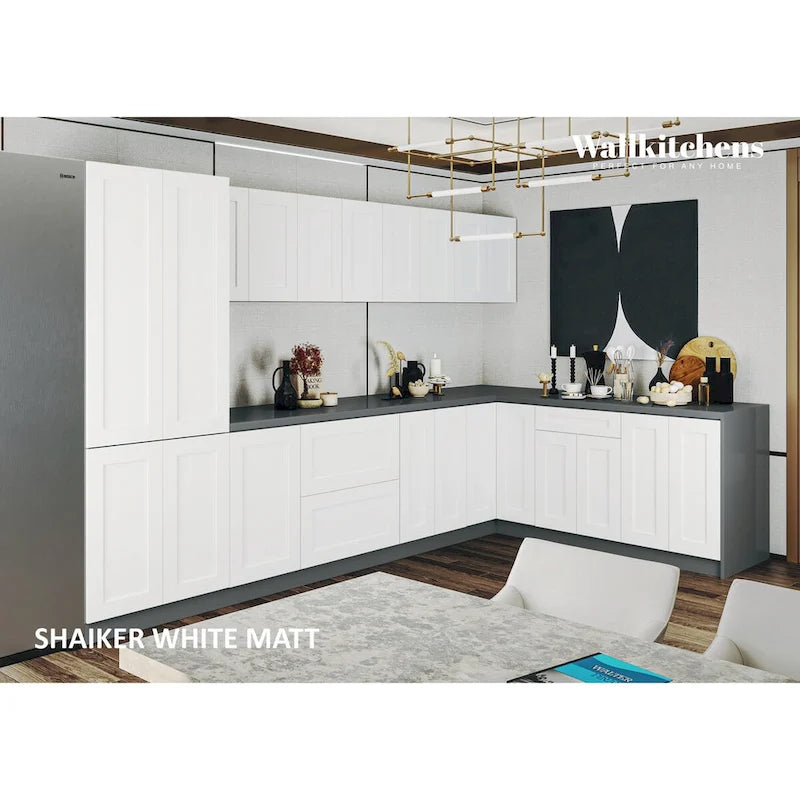 Cuisine Prestige Collection Blanc Mat, largeur 11 pi - 138x85
