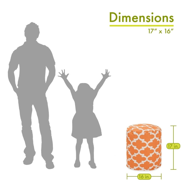 Pouf ottoman d'intérieur/extérieur Trellis