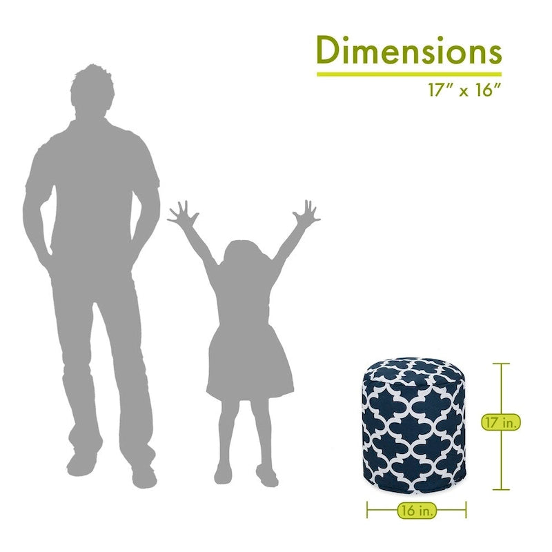 Pouf ottoman d'intérieur/extérieur Trellis