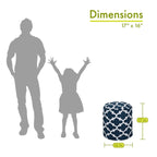 Pouf ottoman d'intérieur/extérieur Trellis