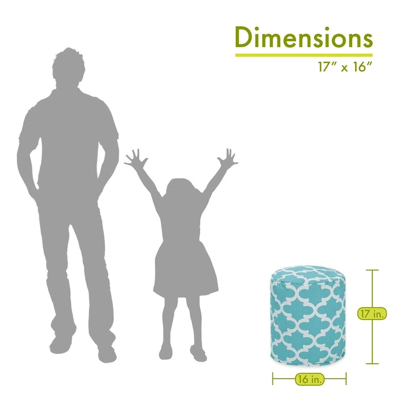 Pouf ottoman d'intérieur/extérieur Trellis