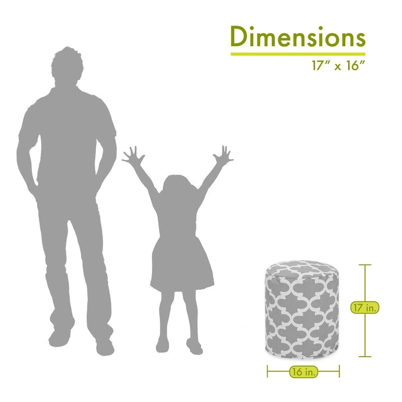 Pouf ottoman d'intérieur/extérieur Trellis