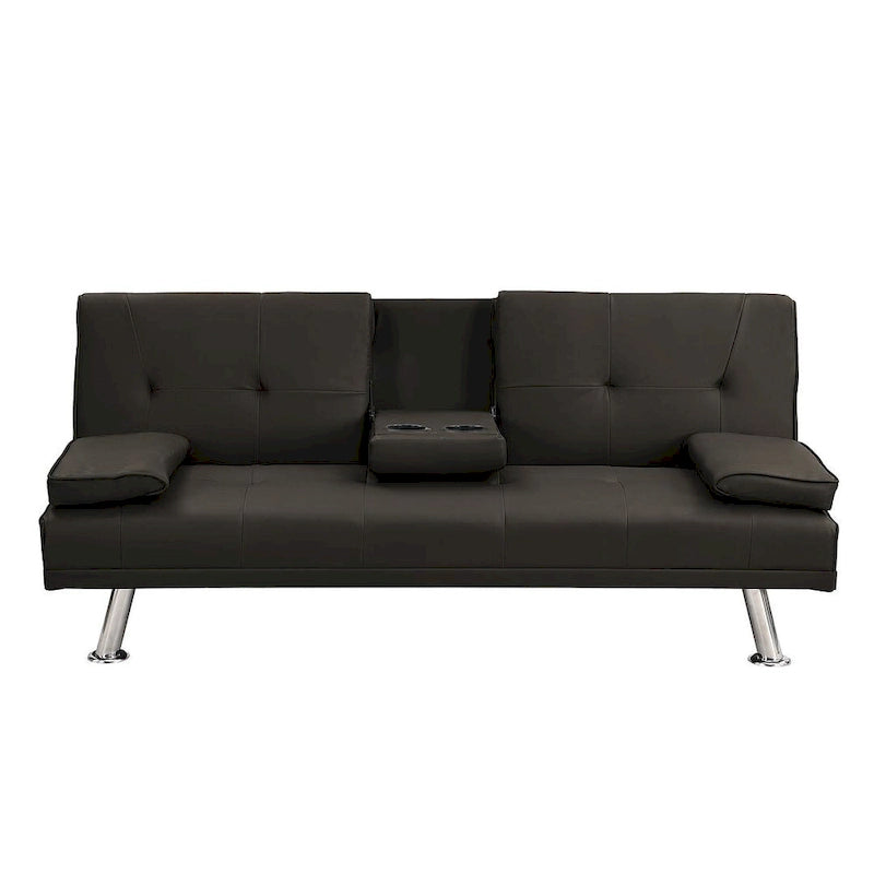 Canapé-lit convertible moderne réglable - Canapé double inclinable en similicuir
