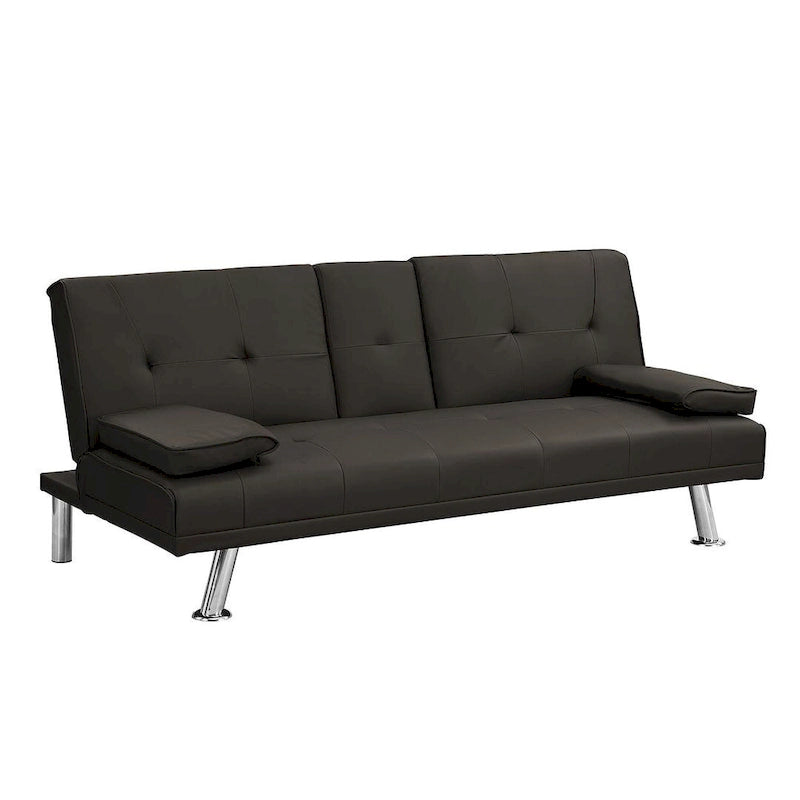Canapé-lit convertible moderne réglable - Canapé double inclinable en similicuir