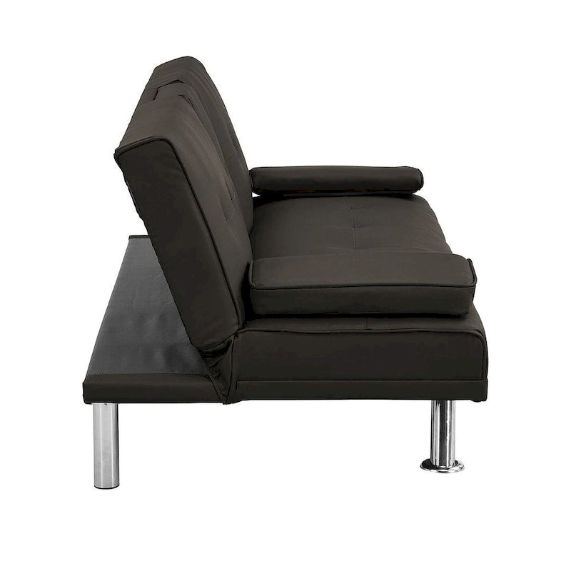 Canapé-lit convertible moderne réglable - Canapé double inclinable en similicuir