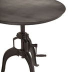 Table d'appoint réglable en métal recyclé avec manivelle, grand modèle, par World Interiors