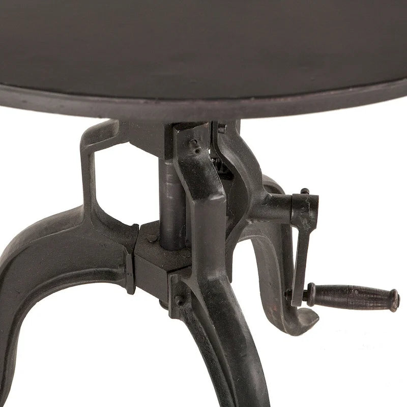 Table d'appoint réglable en métal recyclé avec manivelle, grand modèle, par World Interiors