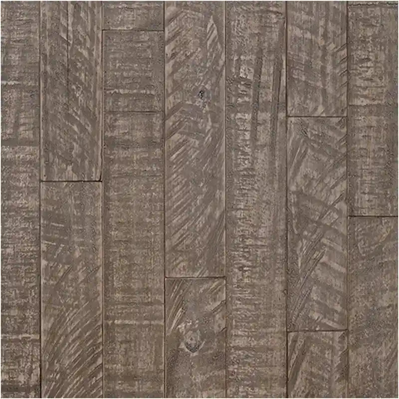 Table de cocktail rectangulaire en bois avec base à tréteaux, marron et blanc antique