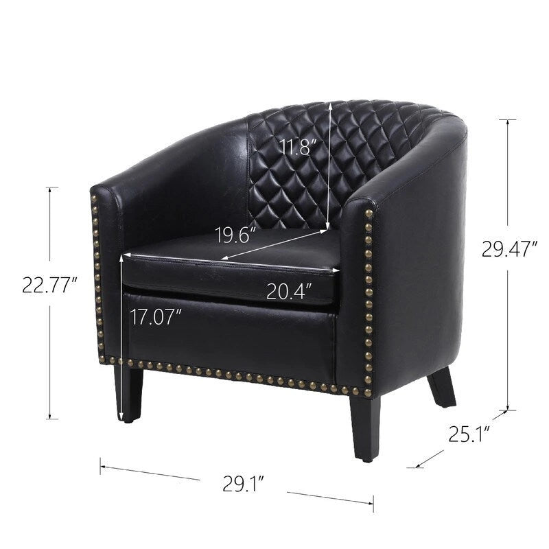 COOLMORE Fauteuil d'appoint en forme de tonneau pour salon