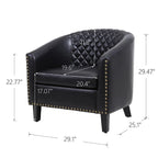 COOLMORE Fauteuil d'appoint en forme de tonneau pour salon