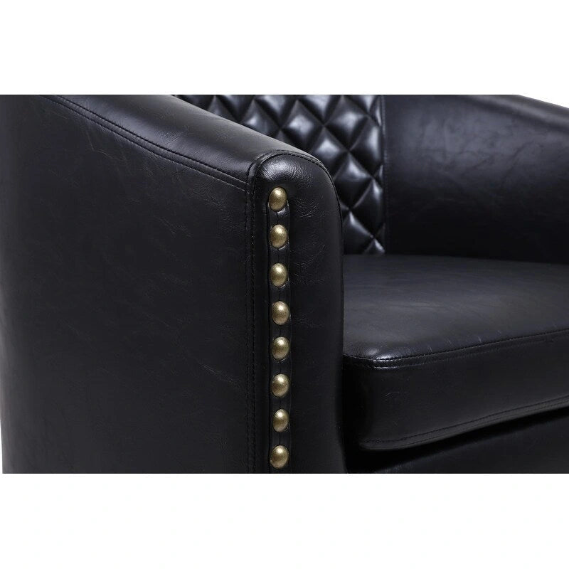 COOLMORE Fauteuil d'appoint en forme de tonneau pour salon