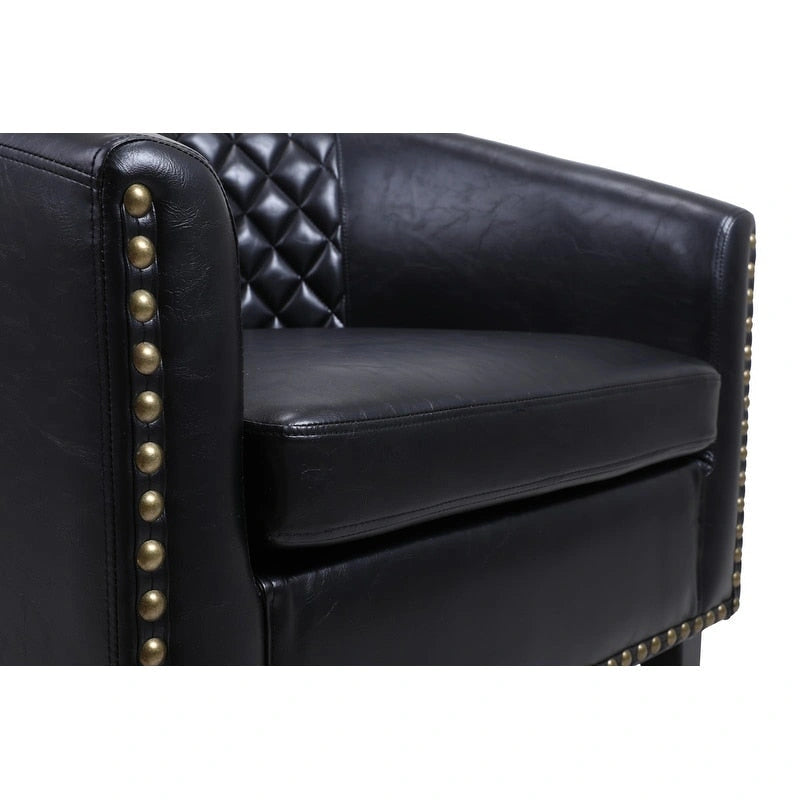 COOLMORE Fauteuil d'appoint en forme de tonneau pour salon