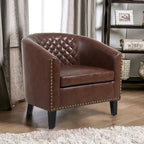 COOLMORE Fauteuil d'appoint en forme de tonneau pour salon