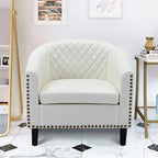 COOLMORE Fauteuil d'appoint en forme de tonneau pour salon