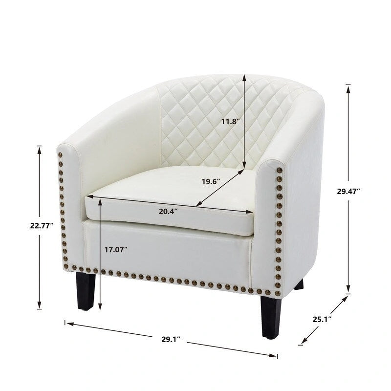 COOLMORE Fauteuil d'appoint en forme de tonneau pour salon