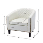 COOLMORE Fauteuil d'appoint en forme de tonneau pour salon